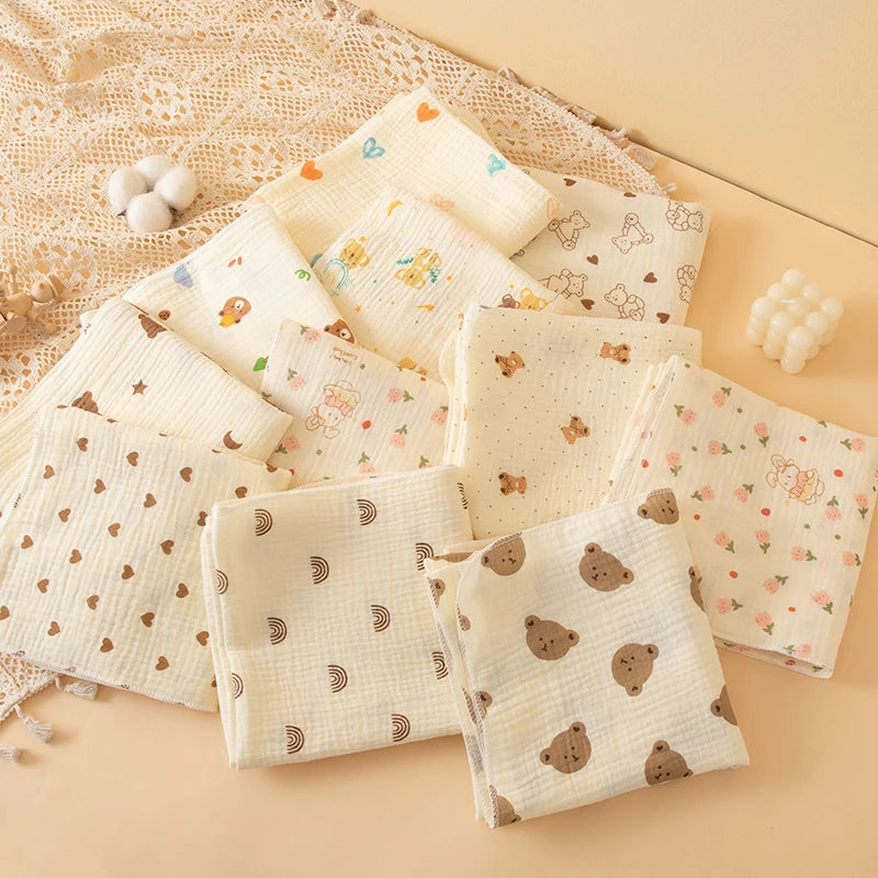 Bear Print Muslin Swaddle Blanket - Kindle Kids ABC - view 3