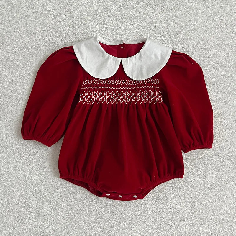 Smocked Cotton Baby Romper - Kindle Kids ABC - view 6
