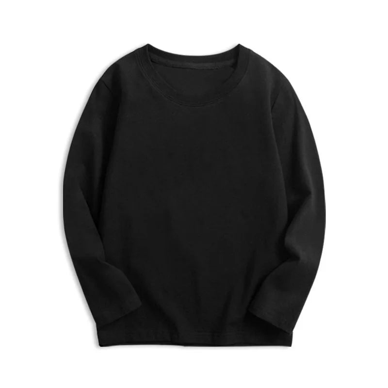 Kids cotton long-sleeve tee, 7 solid colours - Kindle Kids ABC - view 11
