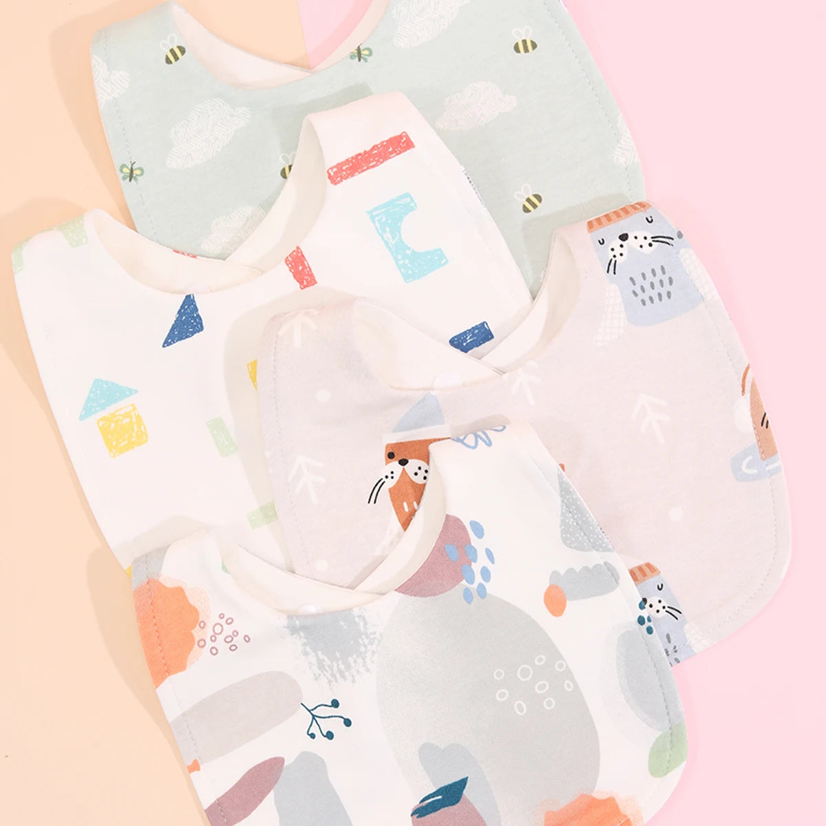 Cotton Adjustable Baby Bib - Kindle Kids ABC - view 12