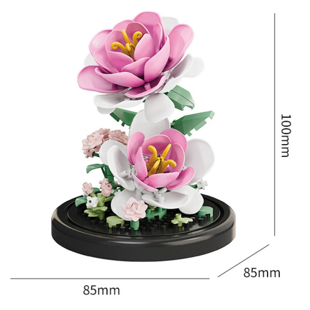 Flower pot building blocks micro brick bonsai kit, kids 6-12Y - photo 9