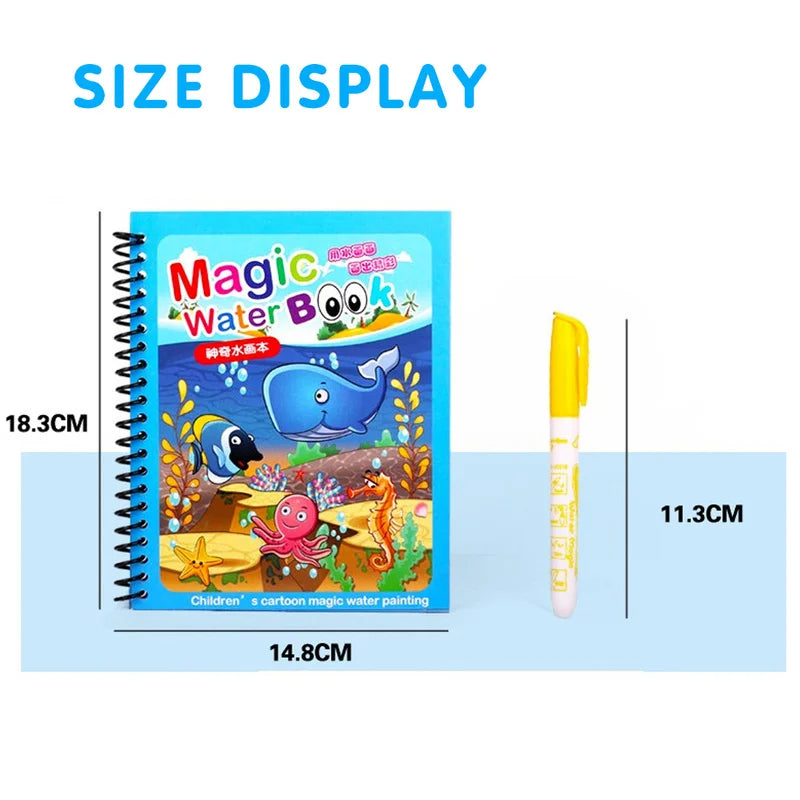 Magic water drawing book reusable mess-free coloring