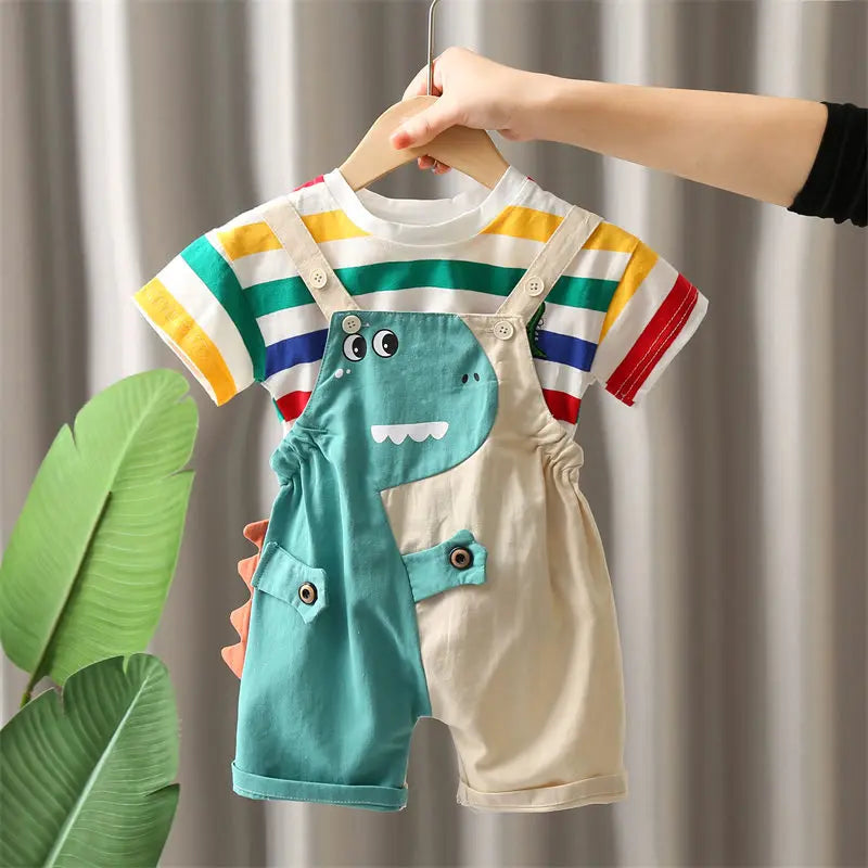 Boys Summer 2-Piece Set – Dinosaur Print T-Shirt & Shorts | 80–120cm - photo 6