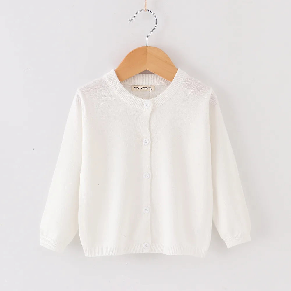 Knit Cotton Baby Cardigan — Open-Front Soft Toddler | 6M–4Y