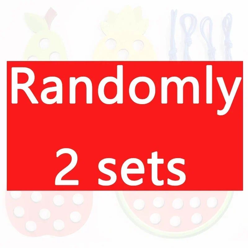 Wooden lacing threading fruit beads fine motor toy - photo 9