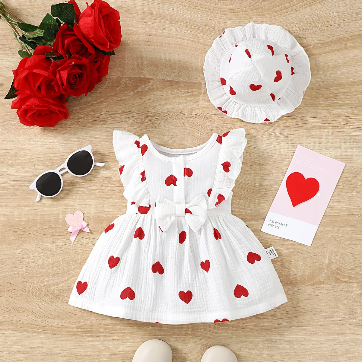 Cotton Baby Dress & Bonnet Set - Kindle Kids ABC - view 10
