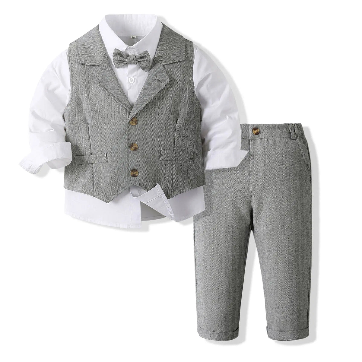 Boys' Ring Bearer Tuxedo Vest Set - Kindle Kids ABC - view 22