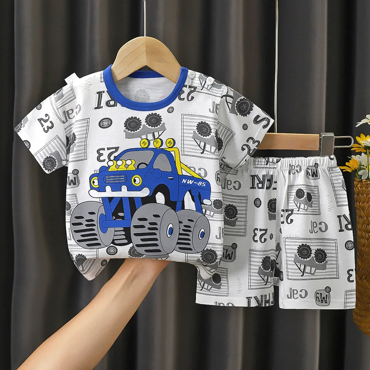 Kids Cotton T-Shirt & Shorts Set 2-Piece | Unisex Summer Outfit | 9M–6-7Y - photo 6