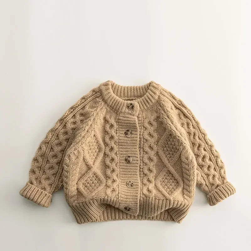 Kids Cable-Knit Cardigan — Buttoned Sweater Jacket | 9M–12Y - photo 8