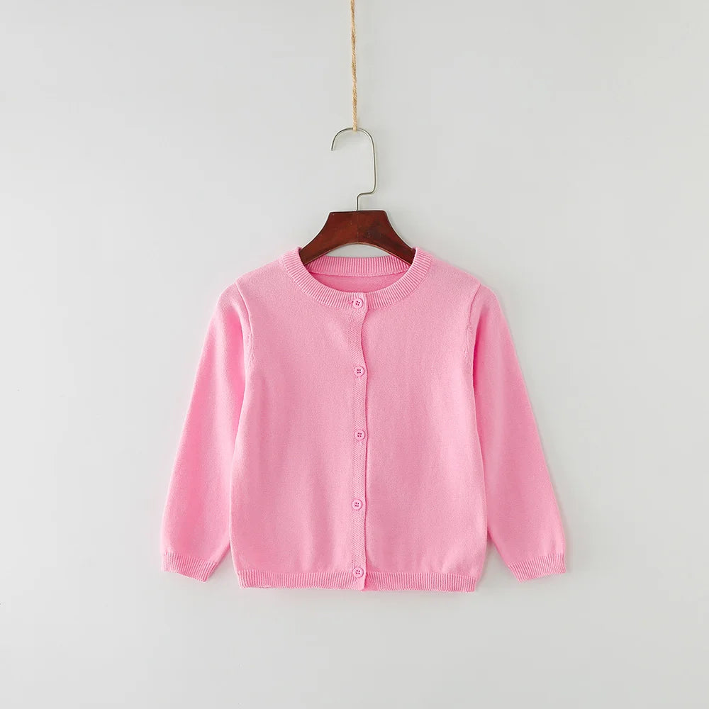 Kids Cotton Knit Cardigan — Open-Front Toddler Knitwear | 6M–7Y