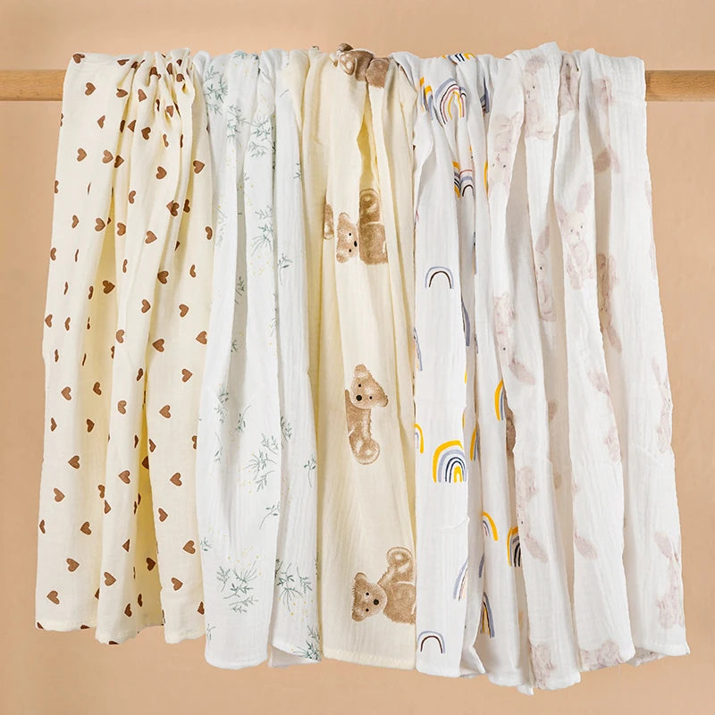 2-Layer Cotton Muslin Baby Swaddle Blanket - Kindle Kids ABC - view 3