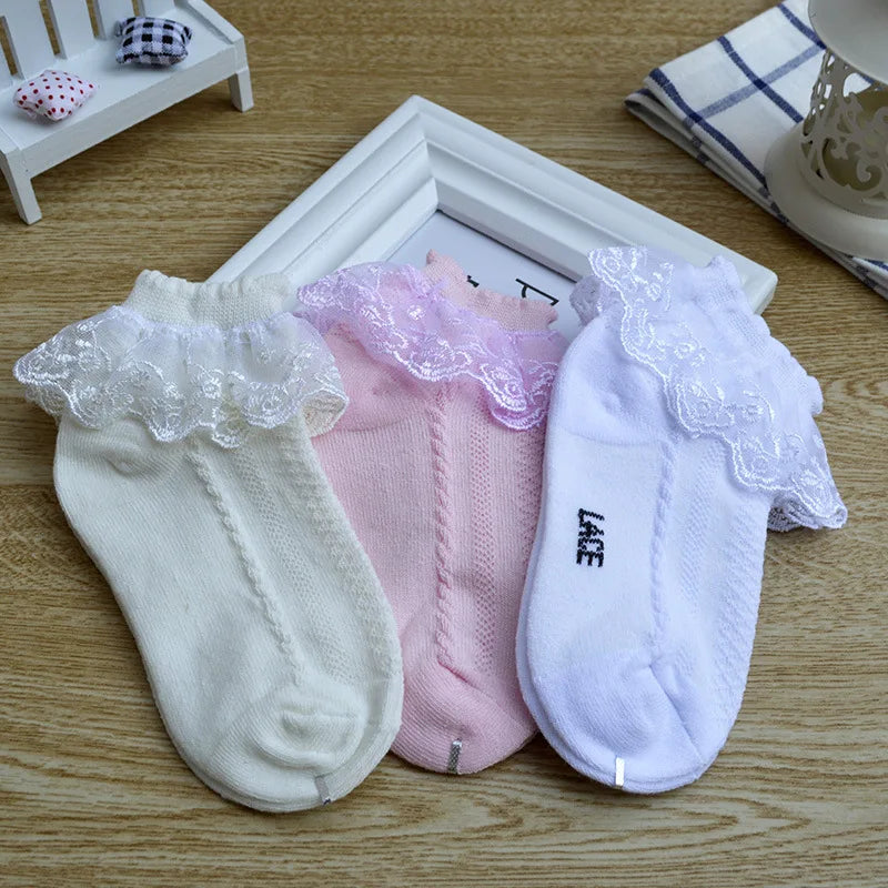 Cotton Lace Ruffle Baby Socks - Kindle Kids ABC