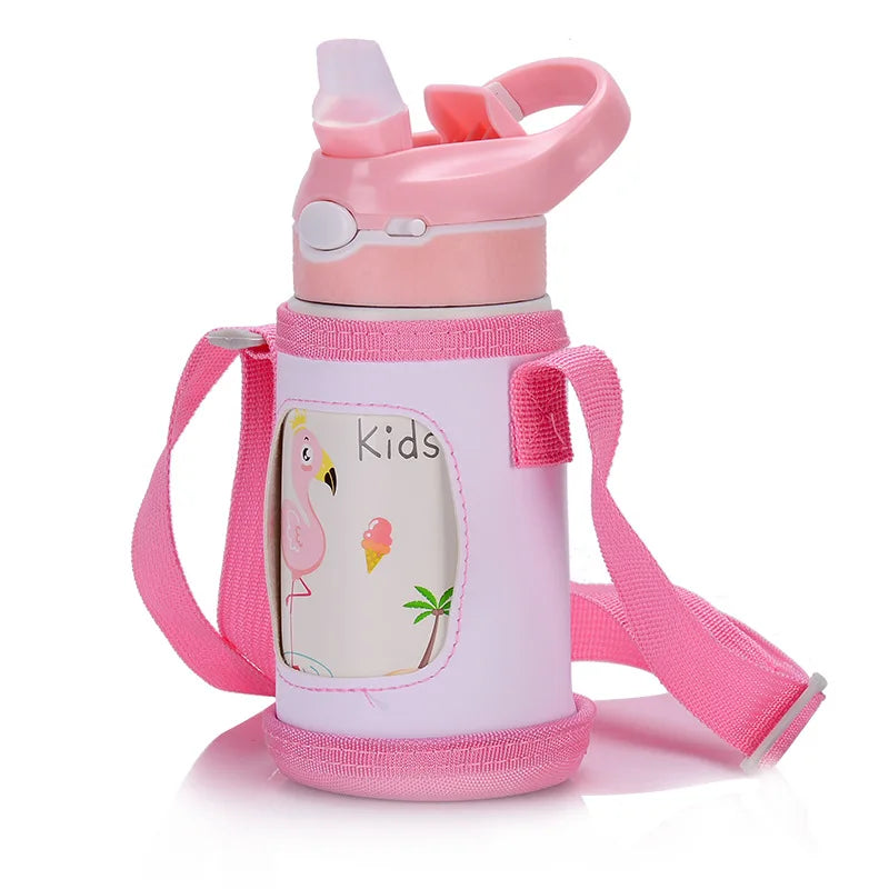 Kids Insulated Straw Water Bottle — 400ml Stainless Steel | Toddler+ - photo 8