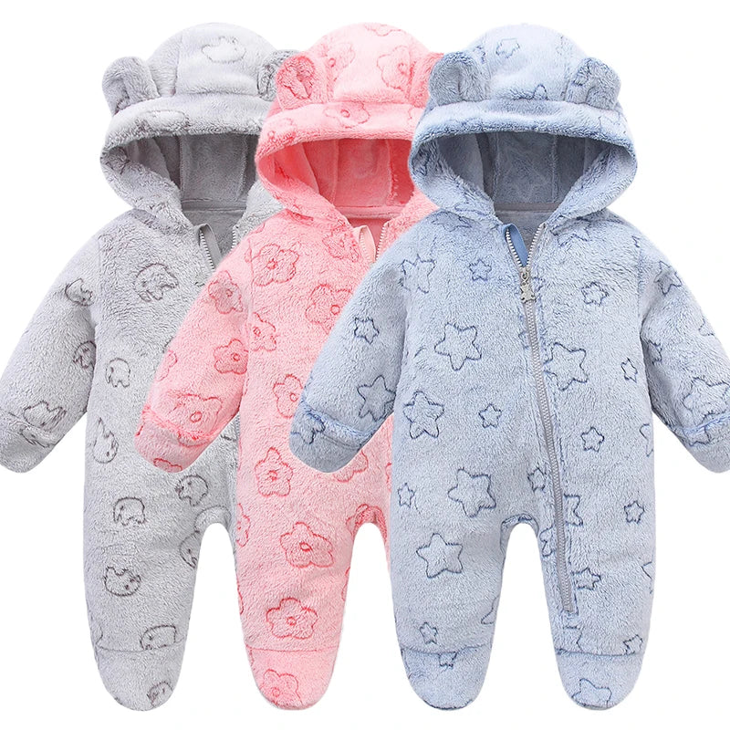 Fleece Hooded Baby Snowsuit - Kindle Kids ABC