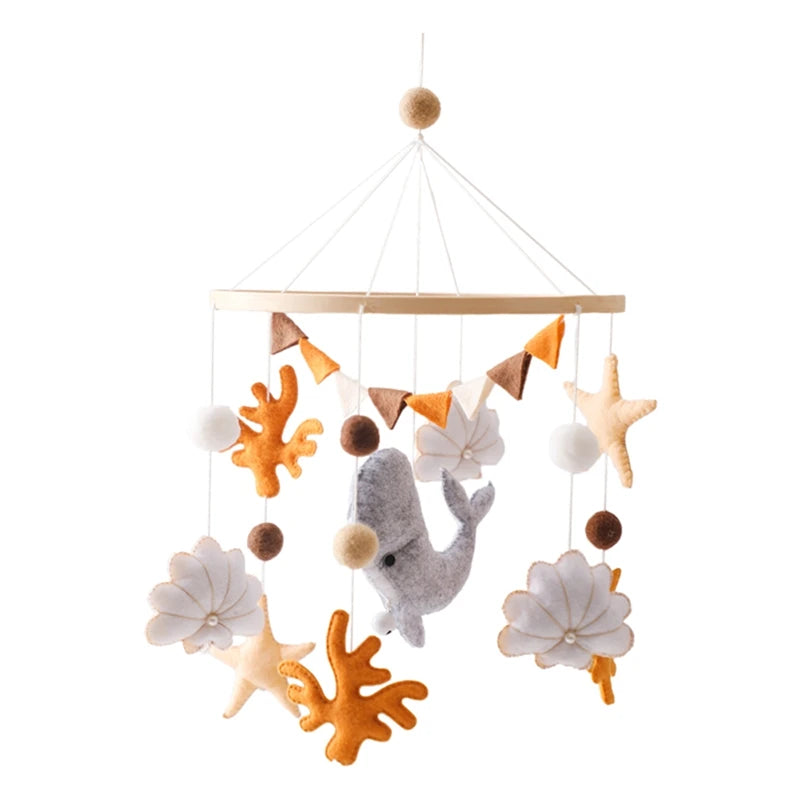 Wooden Crib Mobile - Moon Stars Astronaut Bell Toy - photo 10