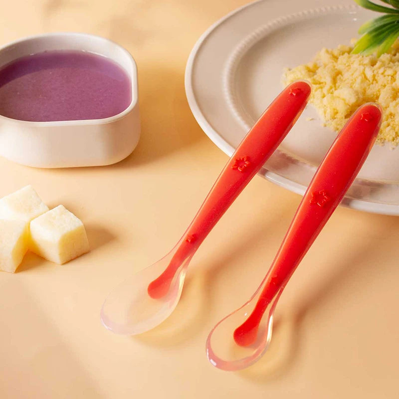 Baby Silicone Spoon Set — 2-Piece Soft Training Spoons (Star Design) - photo 17