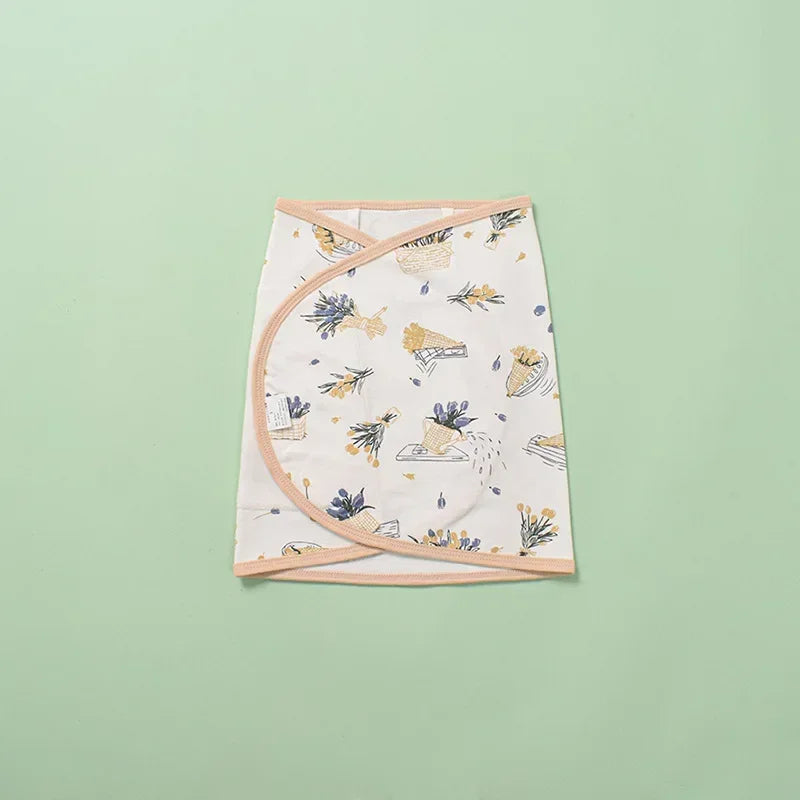 Anti-startle muslin cotton swaddle wrap for newborn baby sleep