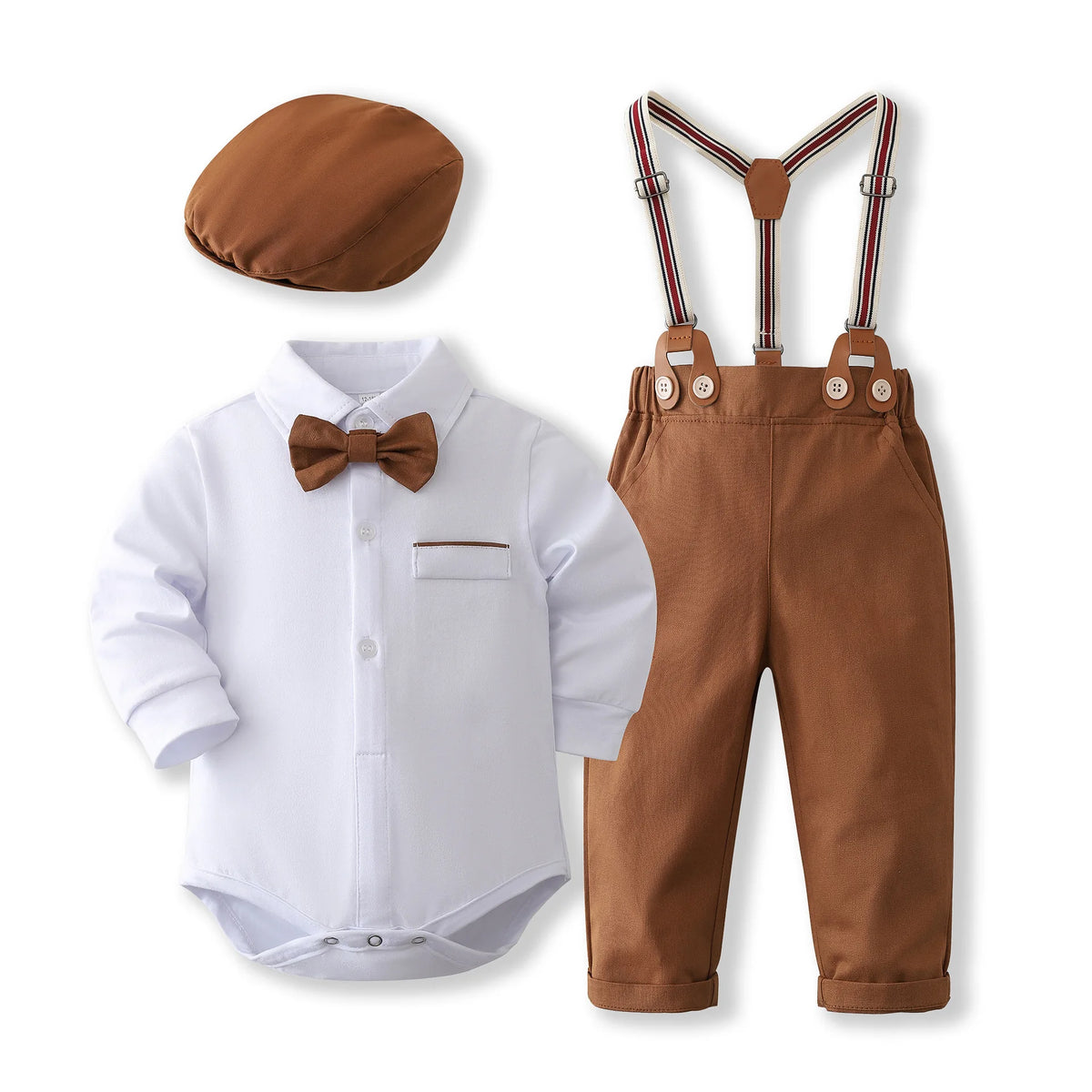 Baby Boy Cotton Gentleman Outfit 4-24M — Newborn Formal Set - photo 7