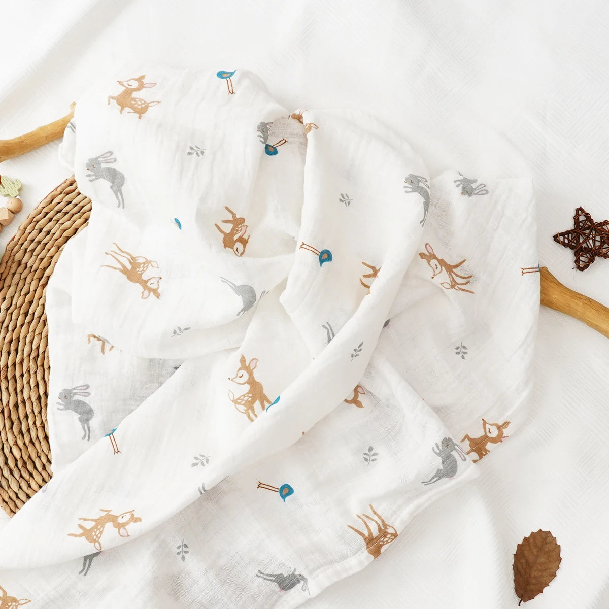 100% Cotton Muslin Baby Swaddle Blanket - Kindle Kids ABC - view 3
