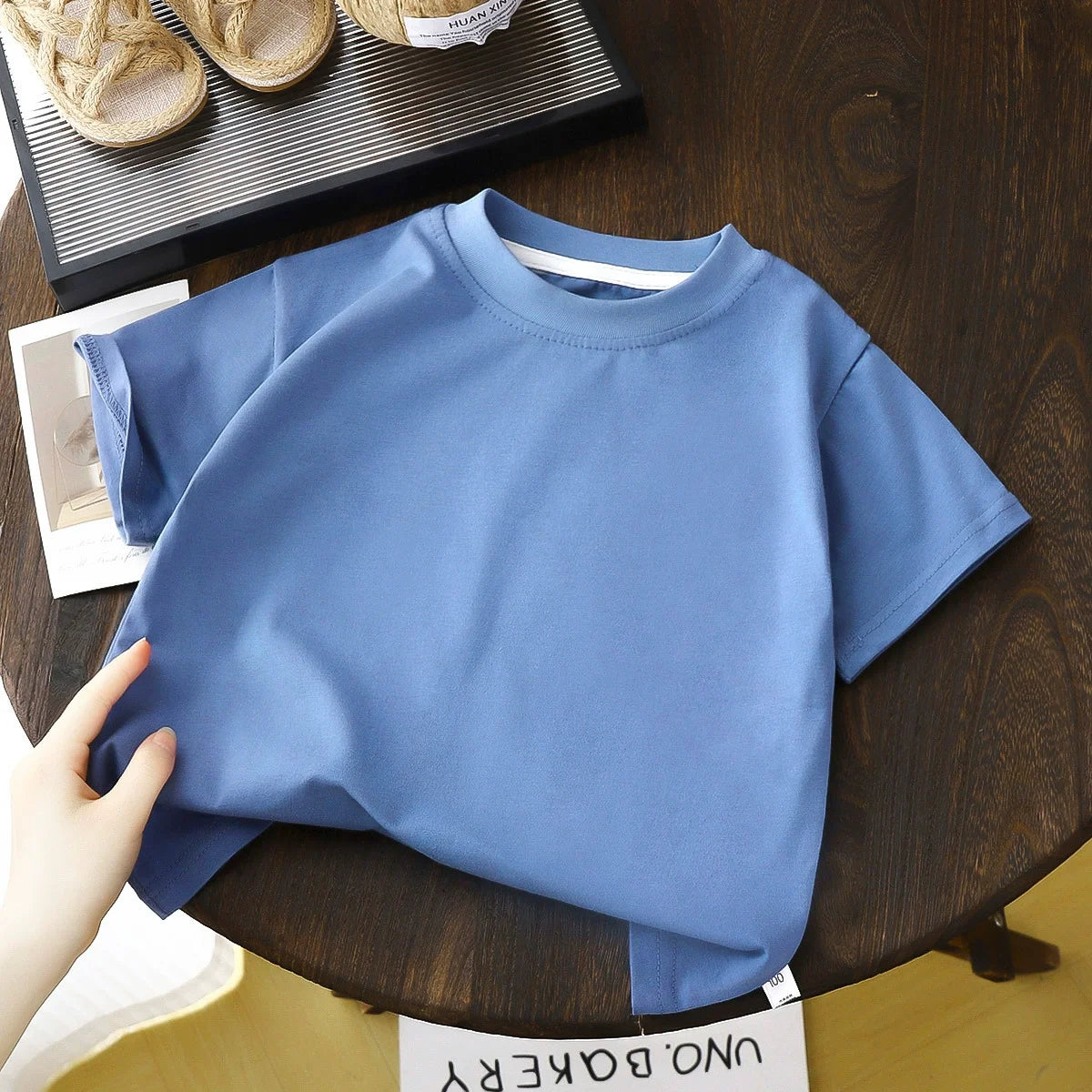 Kids cotton short-sleeve t-shirt, summer basic tee - Kindle Kids ABC - view 5