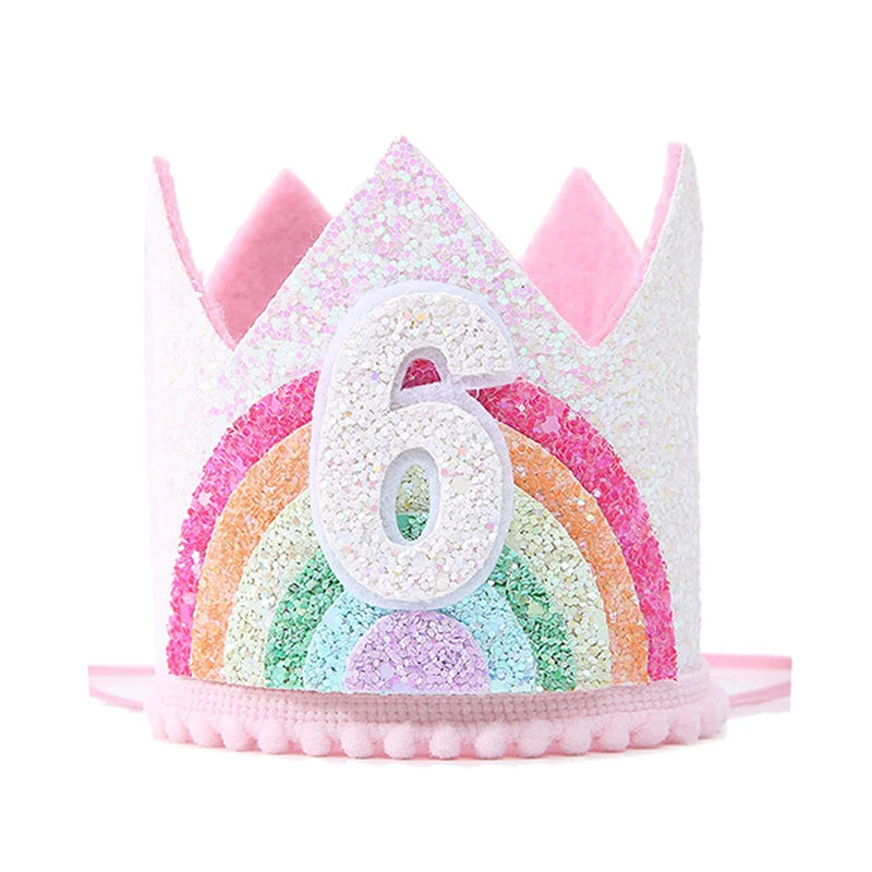 Felt Rainbow Birthday Party Crown - Kindle Kids ABC - view 5