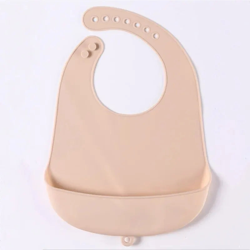 Silicone Baby Bib — Waterproof Roll-Up Bib with Crumb Catcher | 6M+ - photo 2