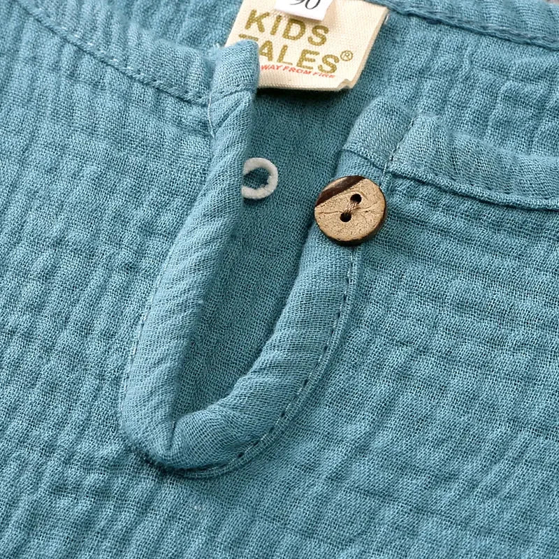 Boys Cotton Linen Top & Shorts Set 2-7Y - photo 4