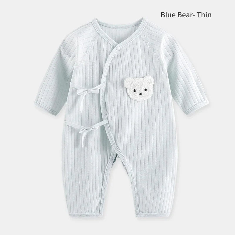 Baby cotton bear print romper jumpsuit newborn