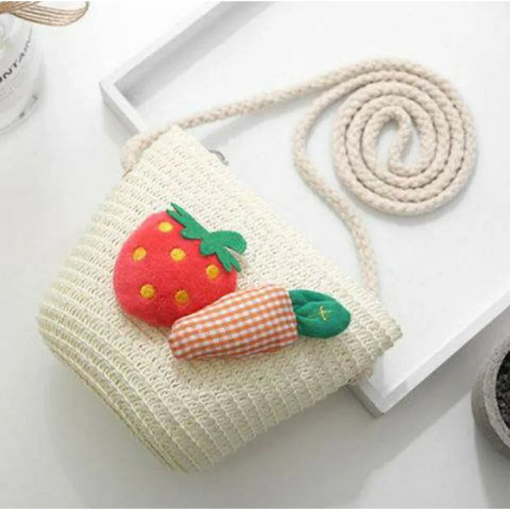 Girls' Straw Crossbody Bag — Natural Woven — photo 8