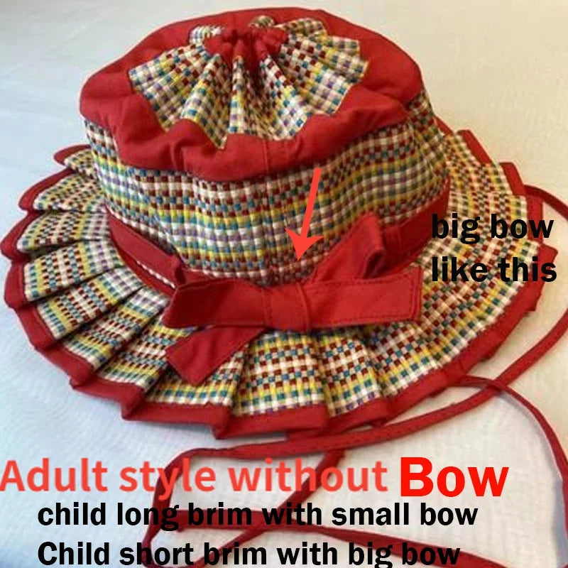 Panama Straw Sun Hat - Foldable Hand-Woven with Plaid Bow - Kids & Adults - photo 10