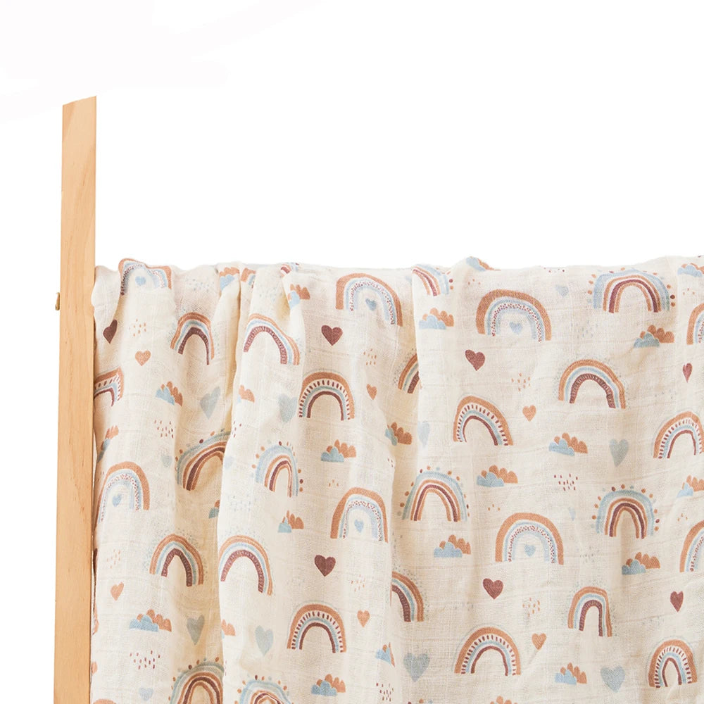 Bamboo Cotton Muslin Baby Swaddle Blanket - Kindle Kids ABC