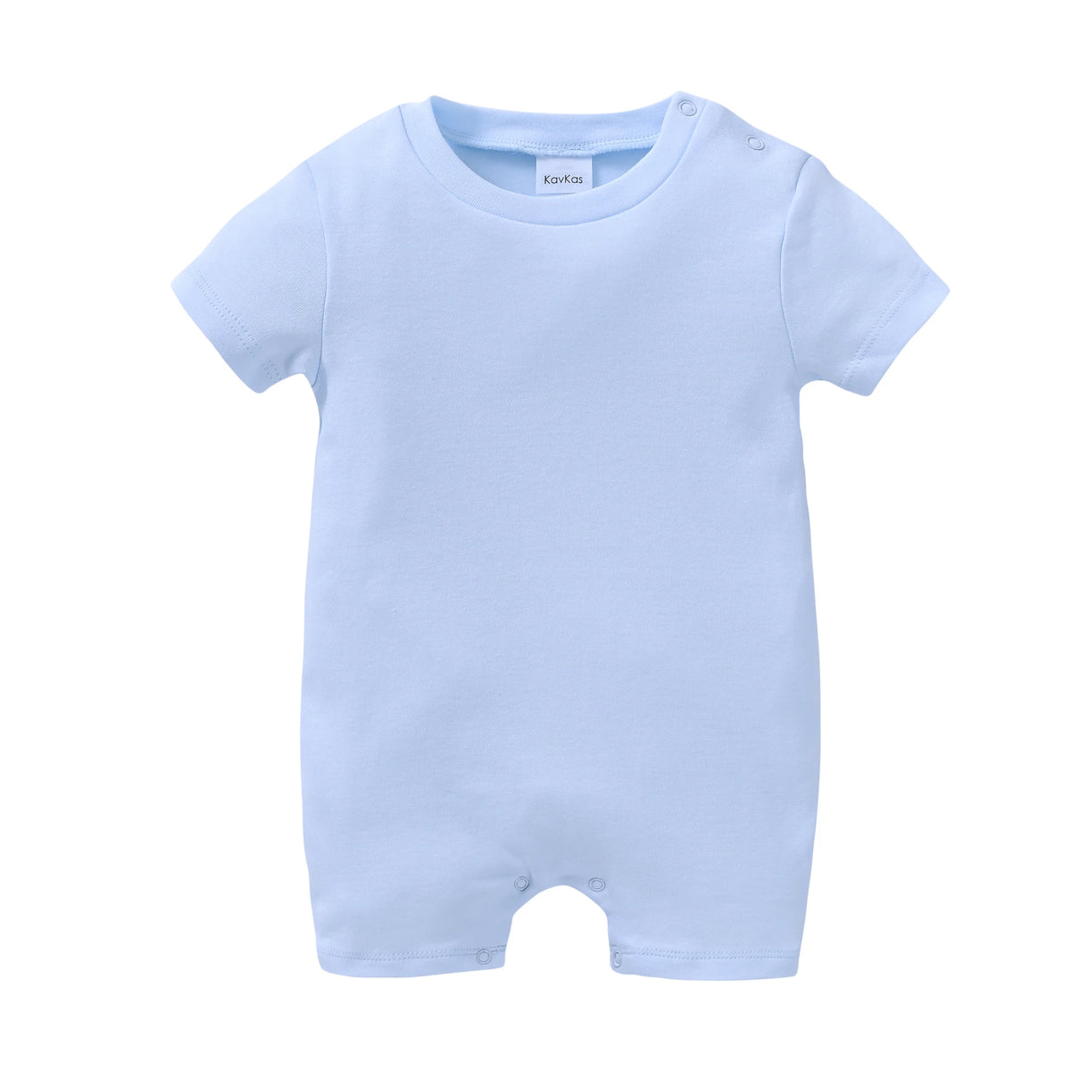 Unisex Cotton Baby Romper Bodysuit 0-12M Solid Colours Short Sleeve - photo 15