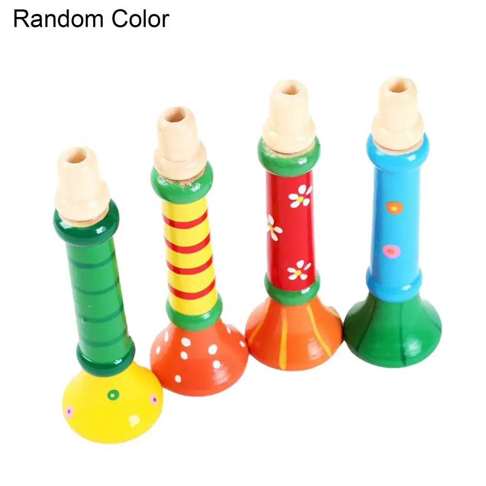 Wooden Toy Trumpet — Painted Horn Whistle for Kids | Montessori Music | 3Y+ - photo 7