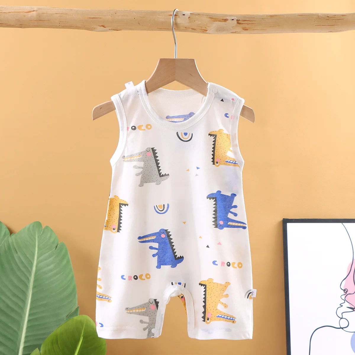 Baby Cotton Romper – Unisex Sleeveless Striped Bodysuit | 0–20 Months - photo 22