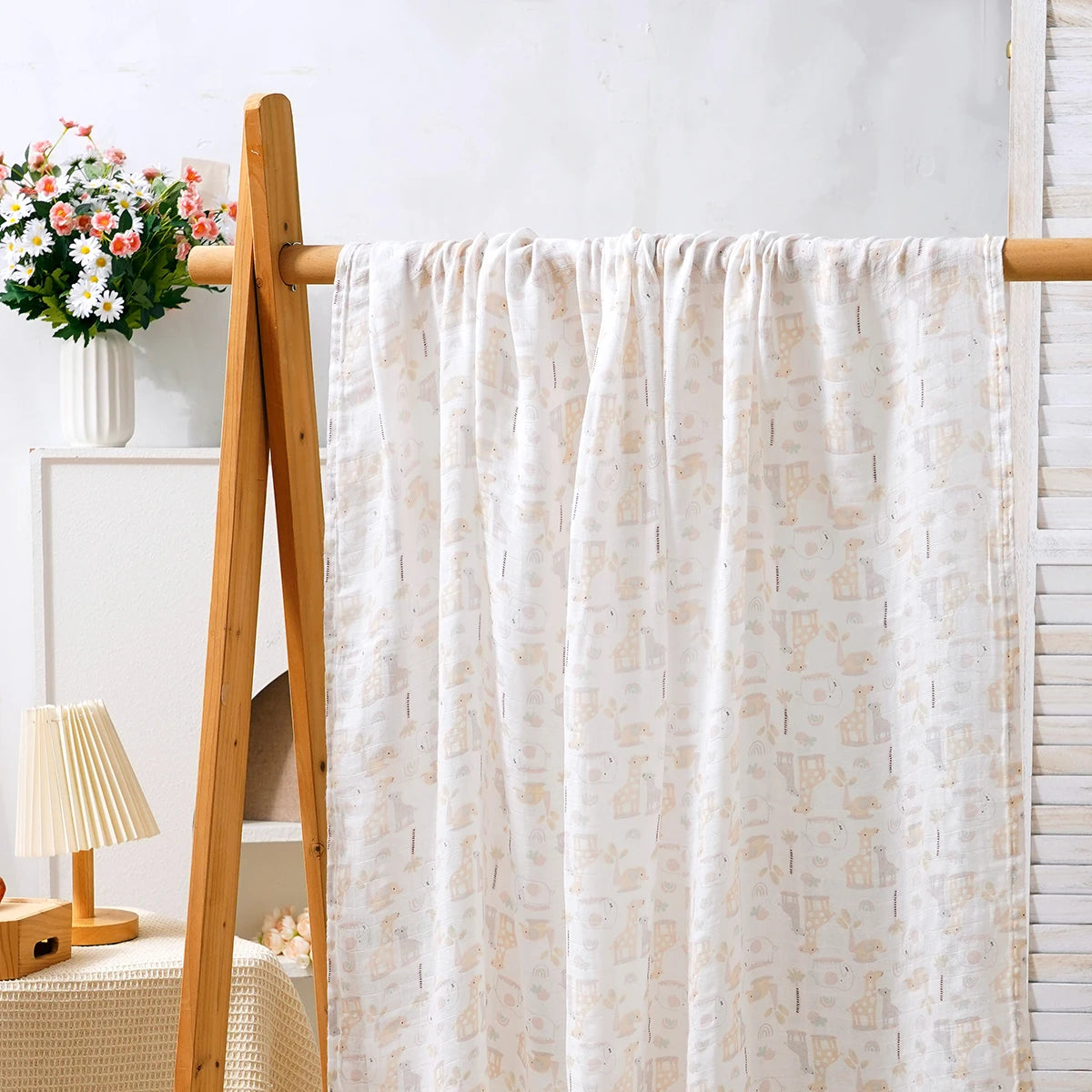 Bamboo Cotton Muslin Baby Swaddle Blanket - Kindle Kids ABC - view 6