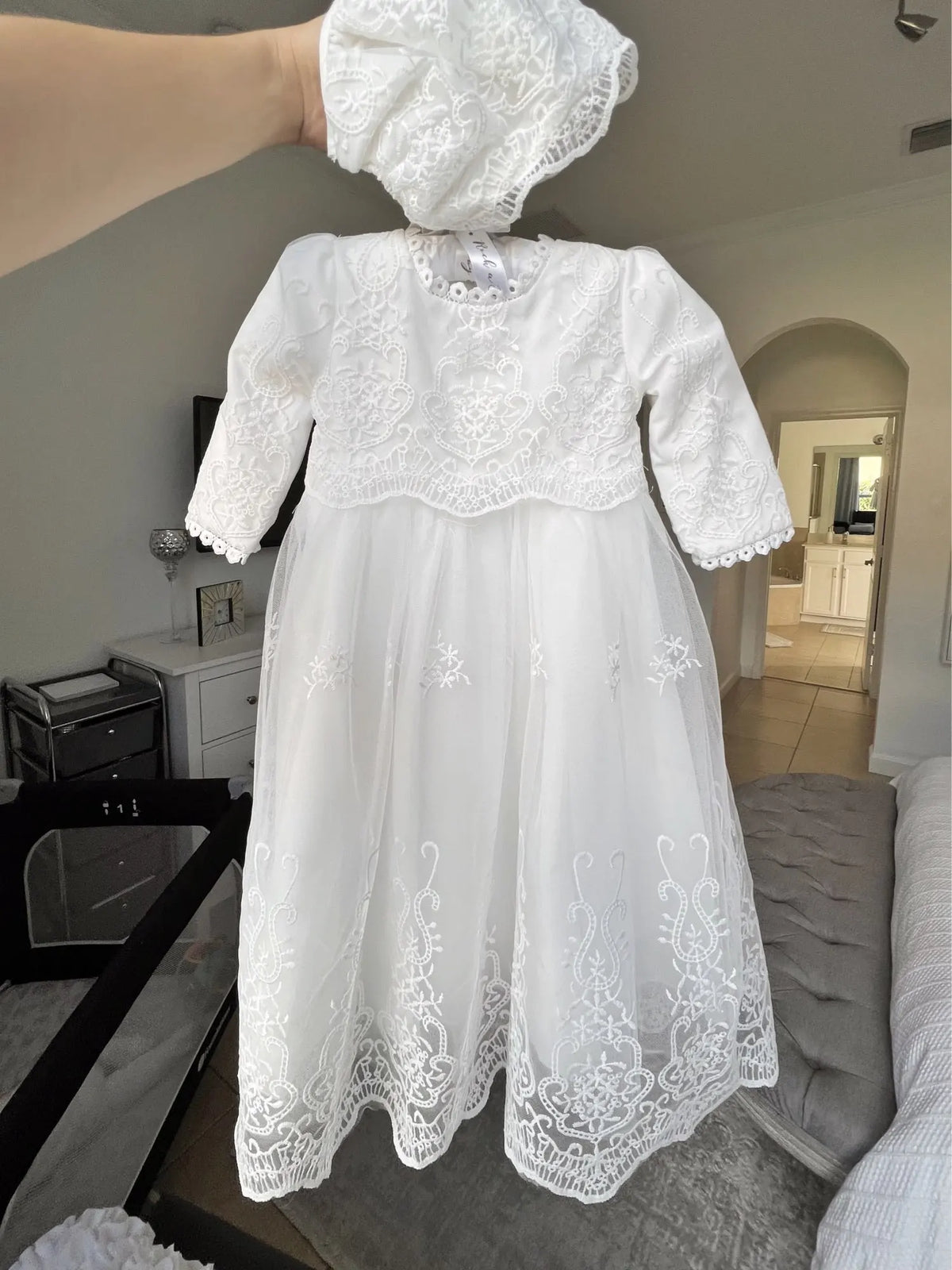 Lace Christening Gown - Kindle Kids ABC - view 5