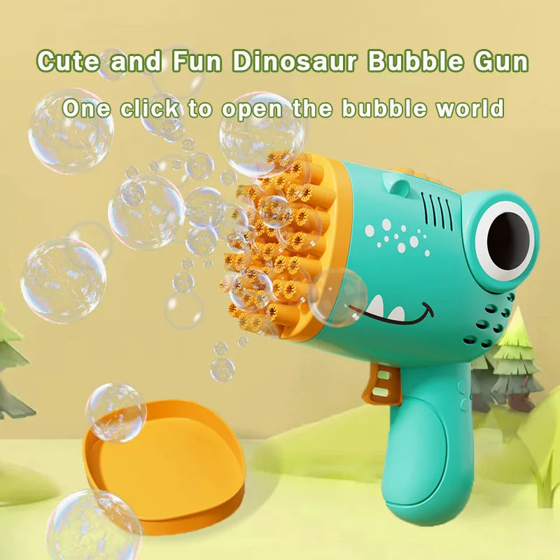 Dinosaur bubble machine 40-hole electric bubble blower