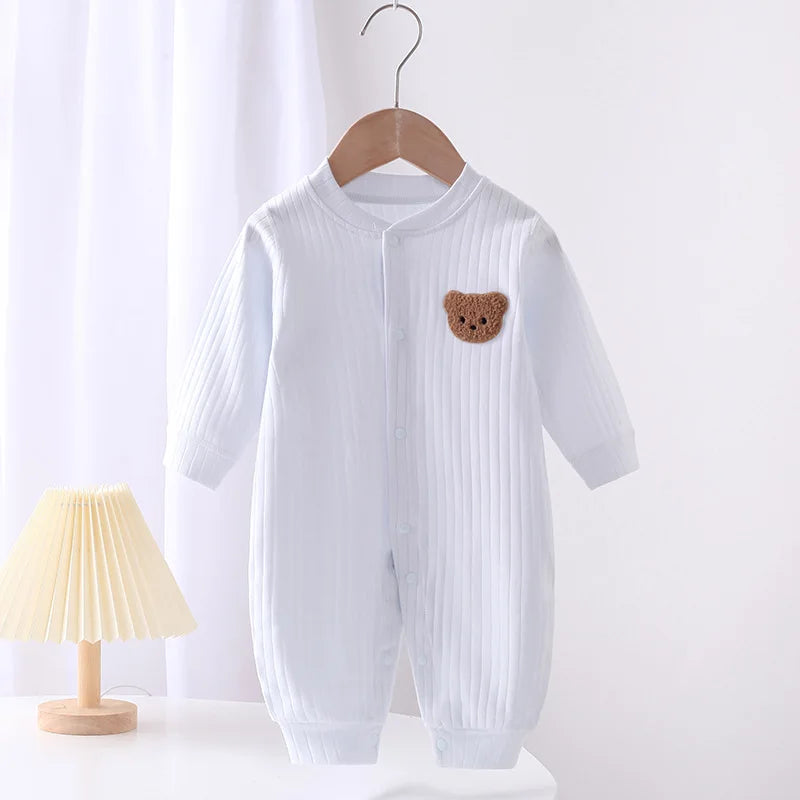 Solid Cotton Bear Romper - Kindle Kids ABC - view 3