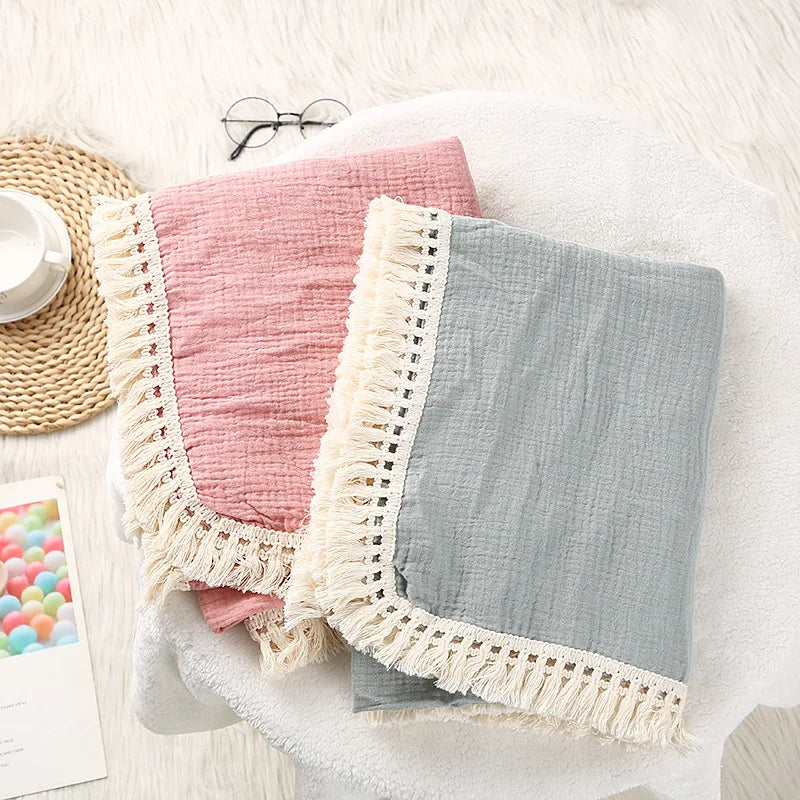 Bear Print Cotton Muslin Baby Blanket - Kindle Kids ABC - view 6