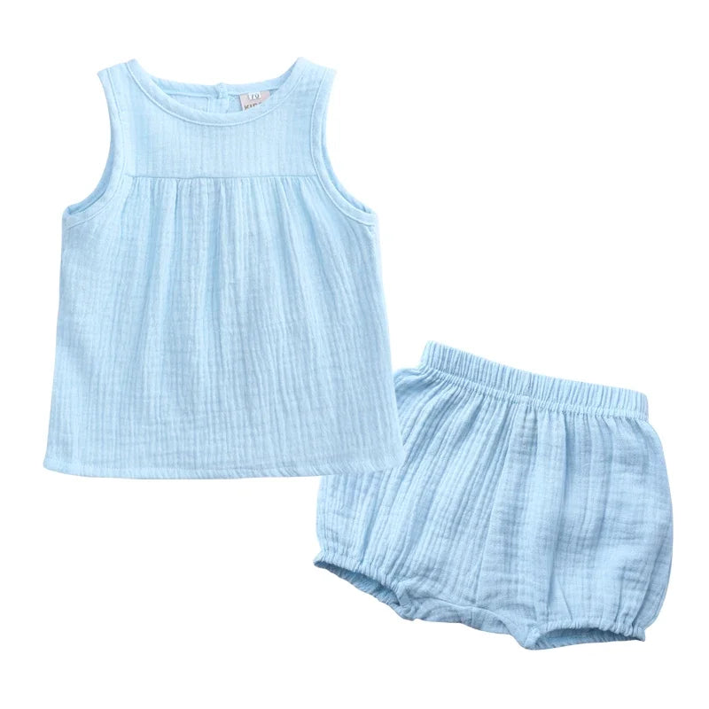 Toddler Cotton Muslin Vest & Shorts Set 6M-4Y - photo 8