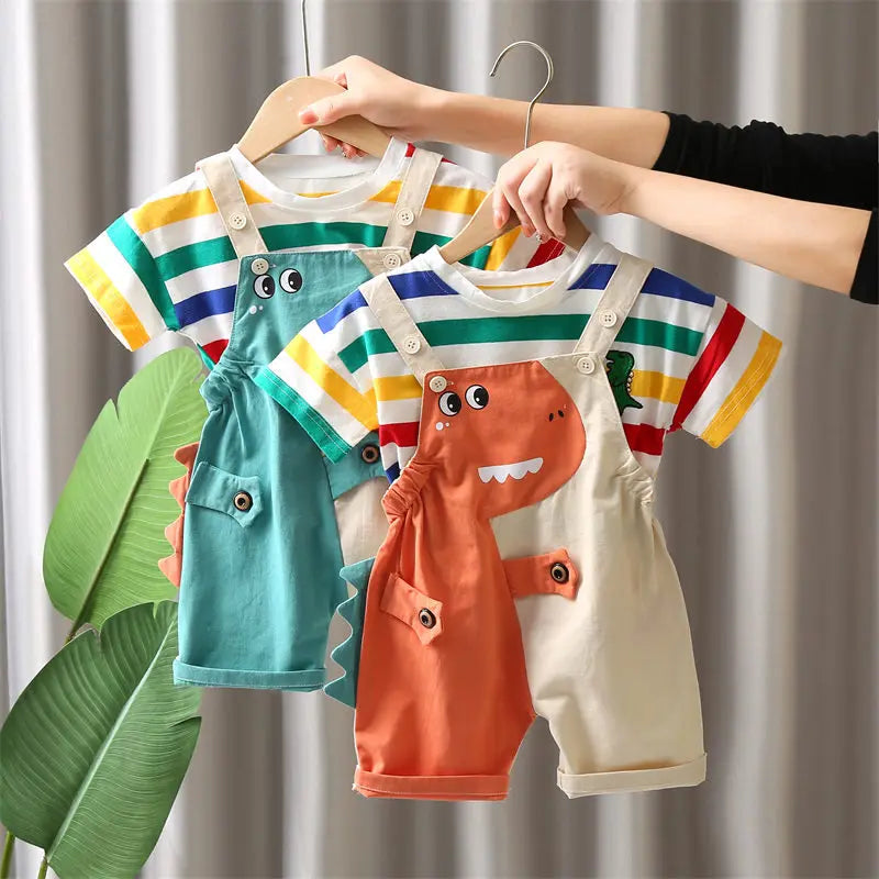 Boys Summer 2-Piece Set – Dinosaur Print T-Shirt & Shorts | 80–120cm - photo 5