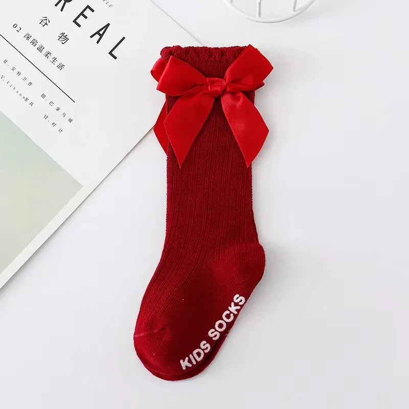 Red Bow Knee-High Baby Socks - Kindle Kids ABC - view 6