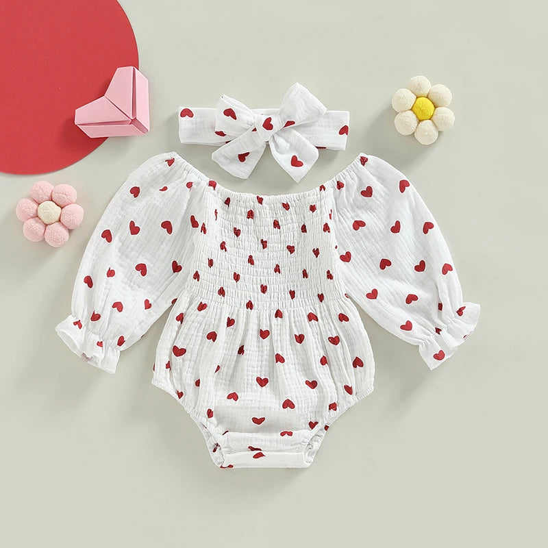 Floral Print Cotton Romper Set - Kindle Kids ABC