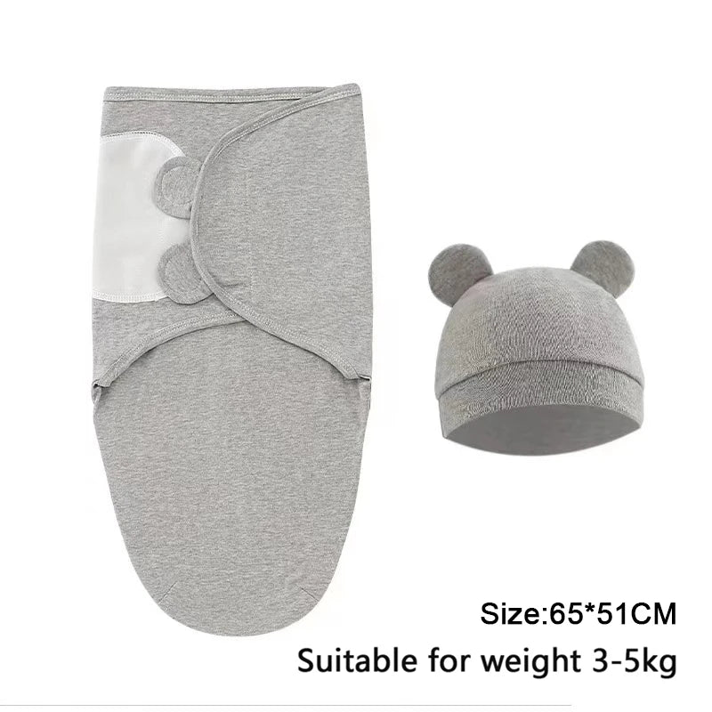 Cotton Baby Swaddle Wrap & Hat Set - Kindle Kids ABC - view 3