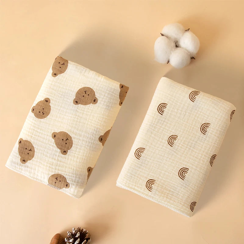 Printed Cotton Gauze Baby Blanket - Kindle Kids ABC