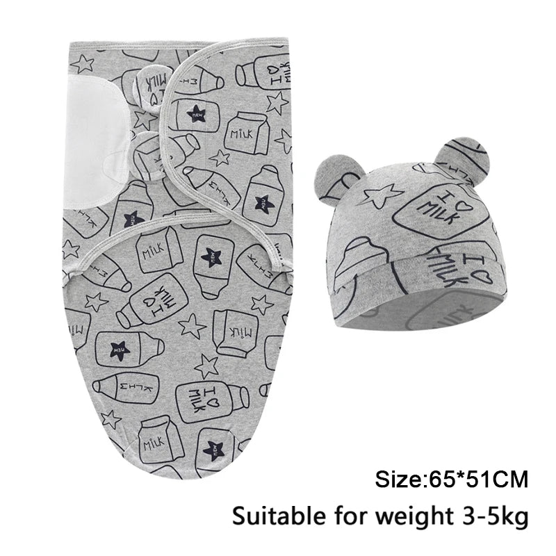 Cotton Baby Swaddle Wrap & Hat Set - Kindle Kids ABC - view 7