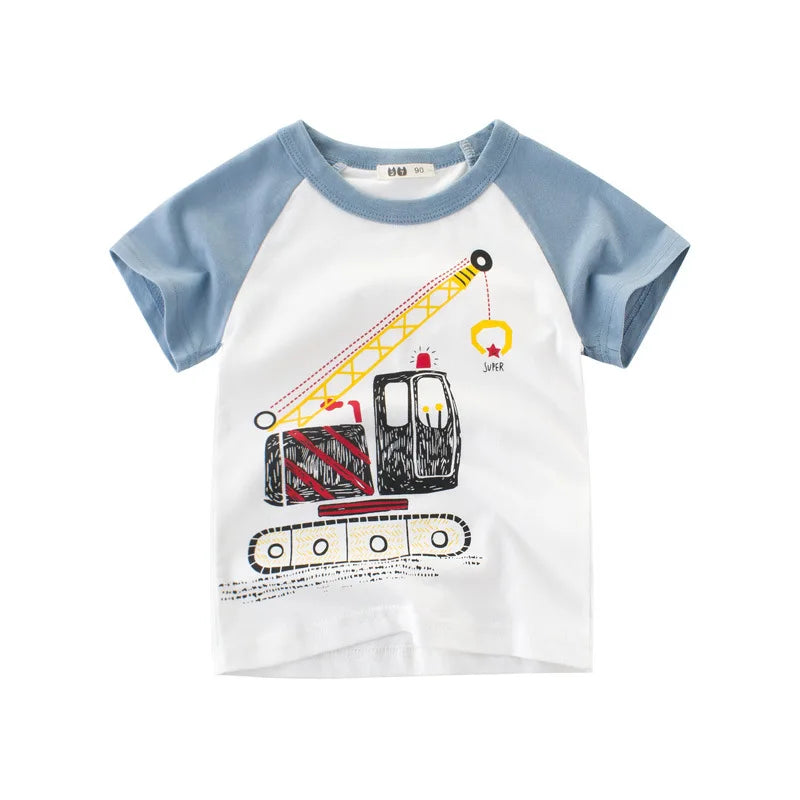 Kids Short-Sleeve T-Shirt – Cotton Cartoon Summer Tee - photo 13