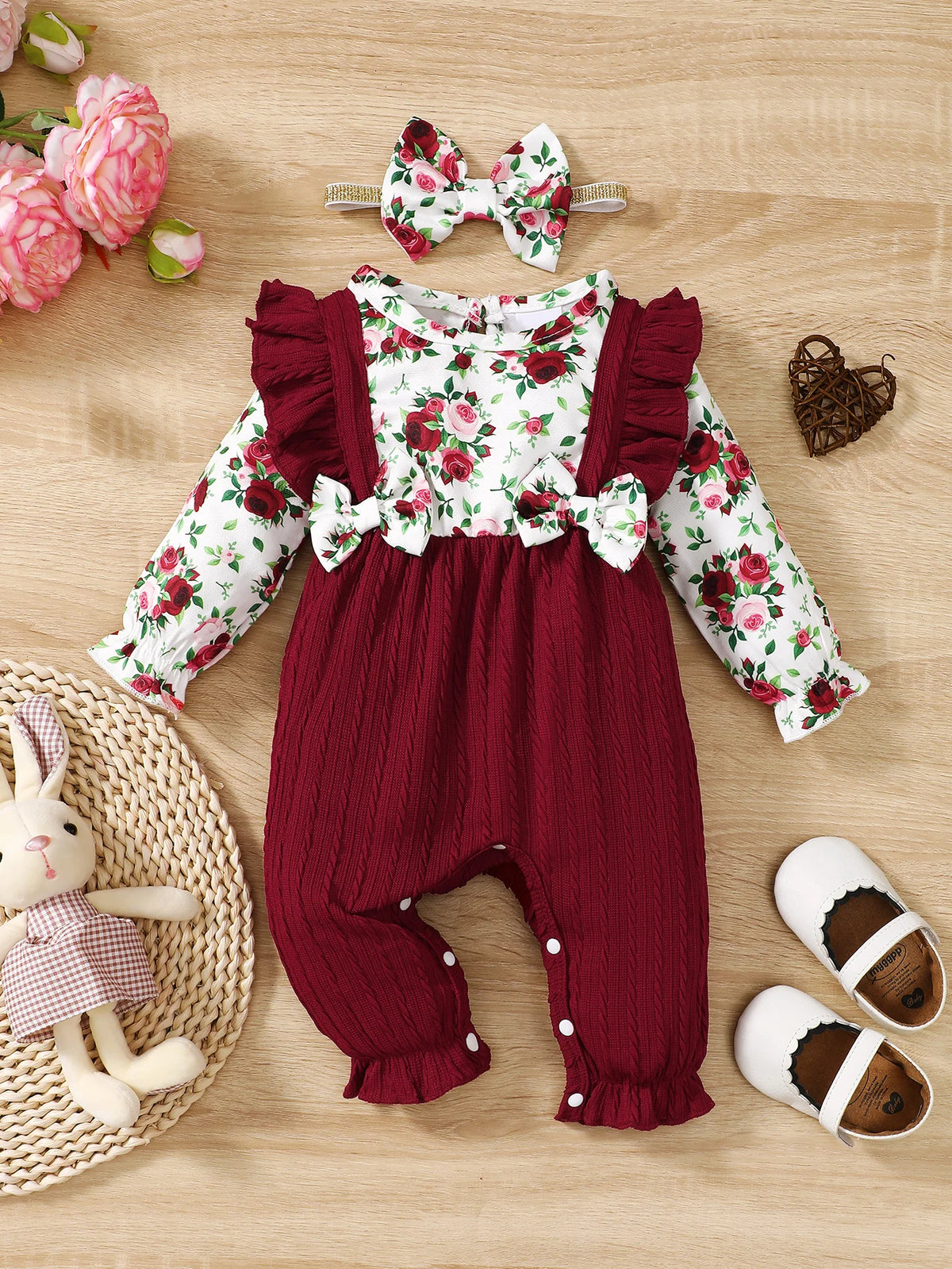 Floral Cotton Baby Romper - Kindle Kids ABC - view 6