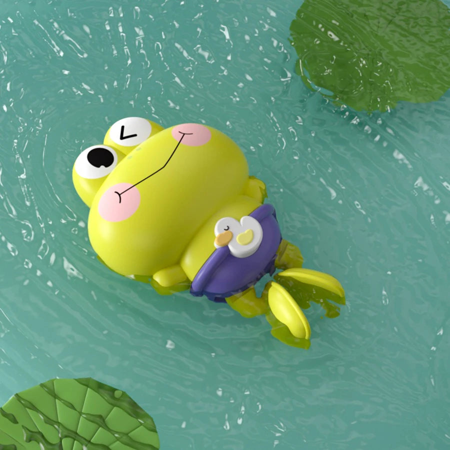 Wind-Up Swimming Frog Bath Toy — Clockwork Water Toy | 1-6Y - photo 9
