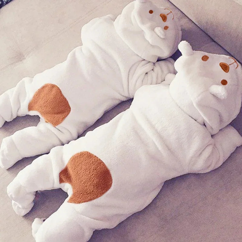 Bear Hooded Cotton Baby Romper - Kindle Kids ABC
